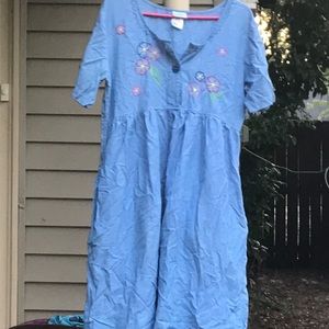 Floral Blue Jean Dress